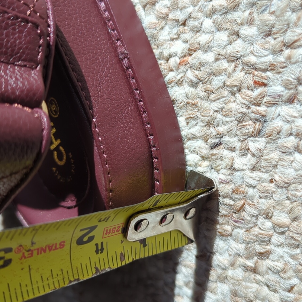 CHANEL Burgundy leather Dad sandals - Picture 15 of 17